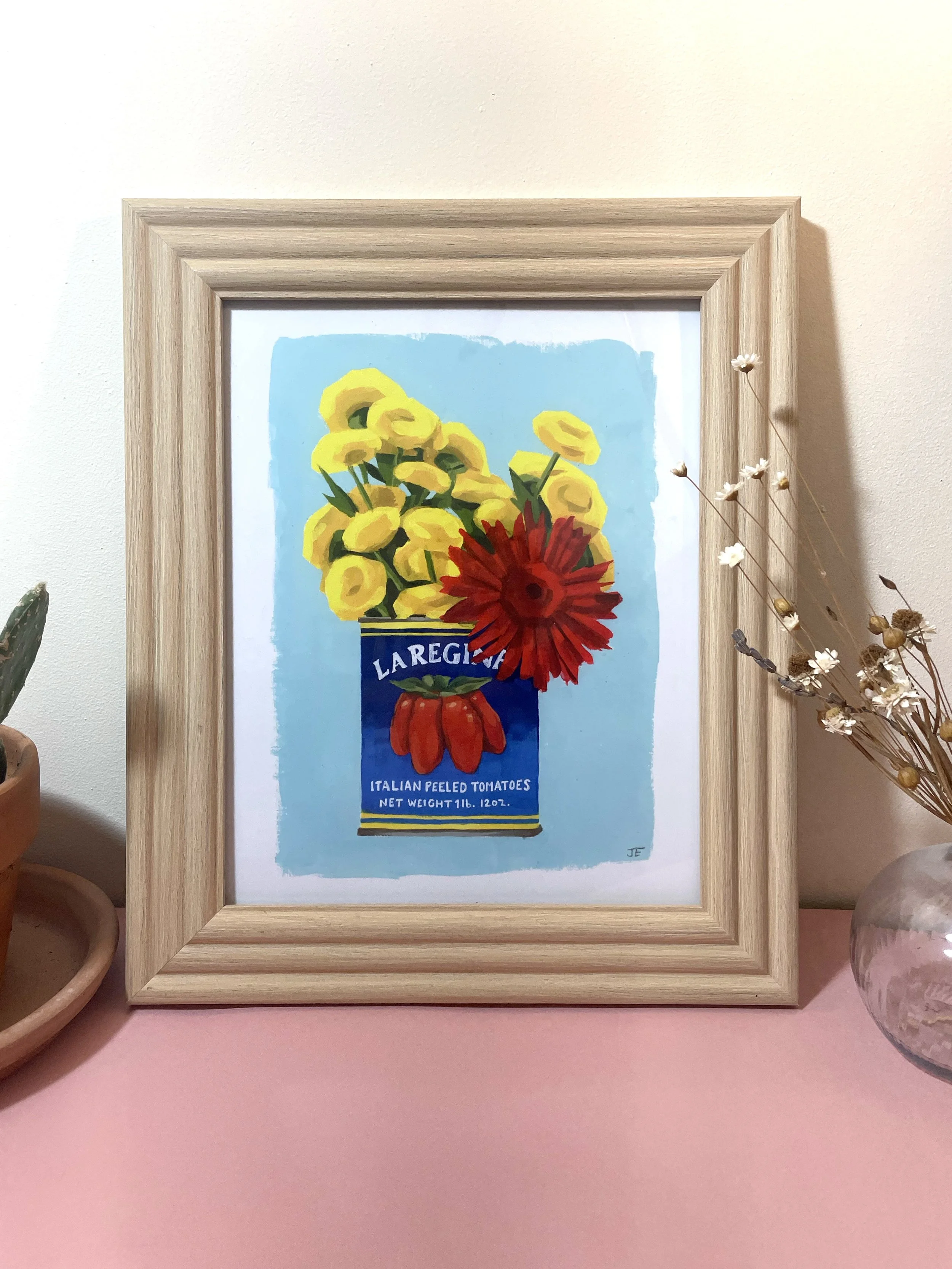 Framed_italian flower arrangement wall art_floral art print_01.jpg