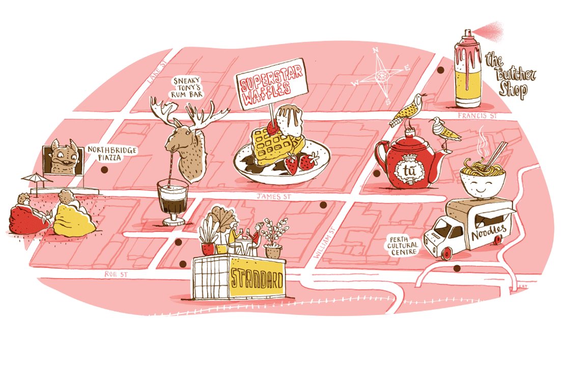 Jetstar magazine: Postcode - feature on Northbridge WA