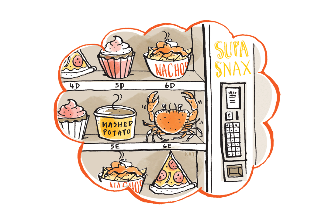 Taste magazine: article about the whacky stuff you can find in food vending machines around the world
