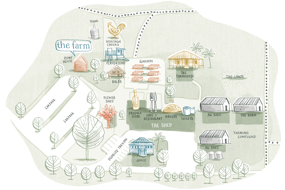 The Farm, Byron Bay: map detail