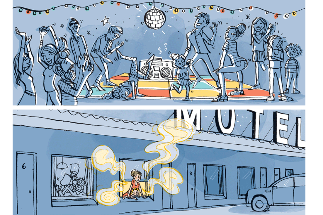 Practical parenting magazine: illustrations for the monthly 'Life with little ones' column.