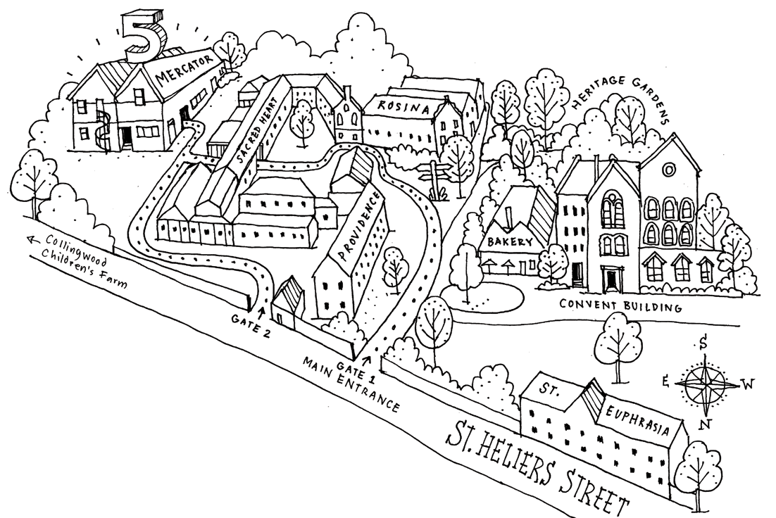 Studio 5: location map at the Abbotsford Convent
