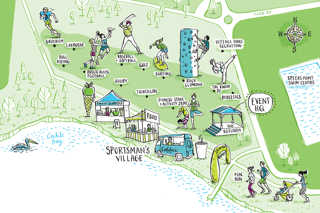 Hunter Academy of Sport: festival map