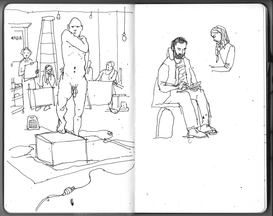 Life drawing at the Nicholas Building