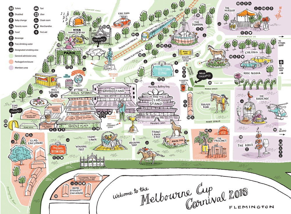 Victorian Racing Club: 2018 Melbourne Cup Carnival — site map