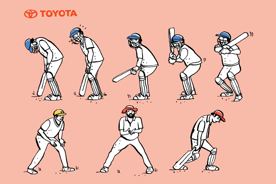 Toyota: a series of animated characters for the Good for Cricket campaign