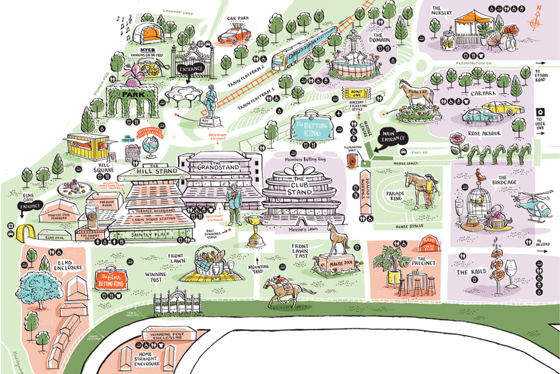 Victorian Racing Club: 2018 Melbourne Cup Carnival — site map