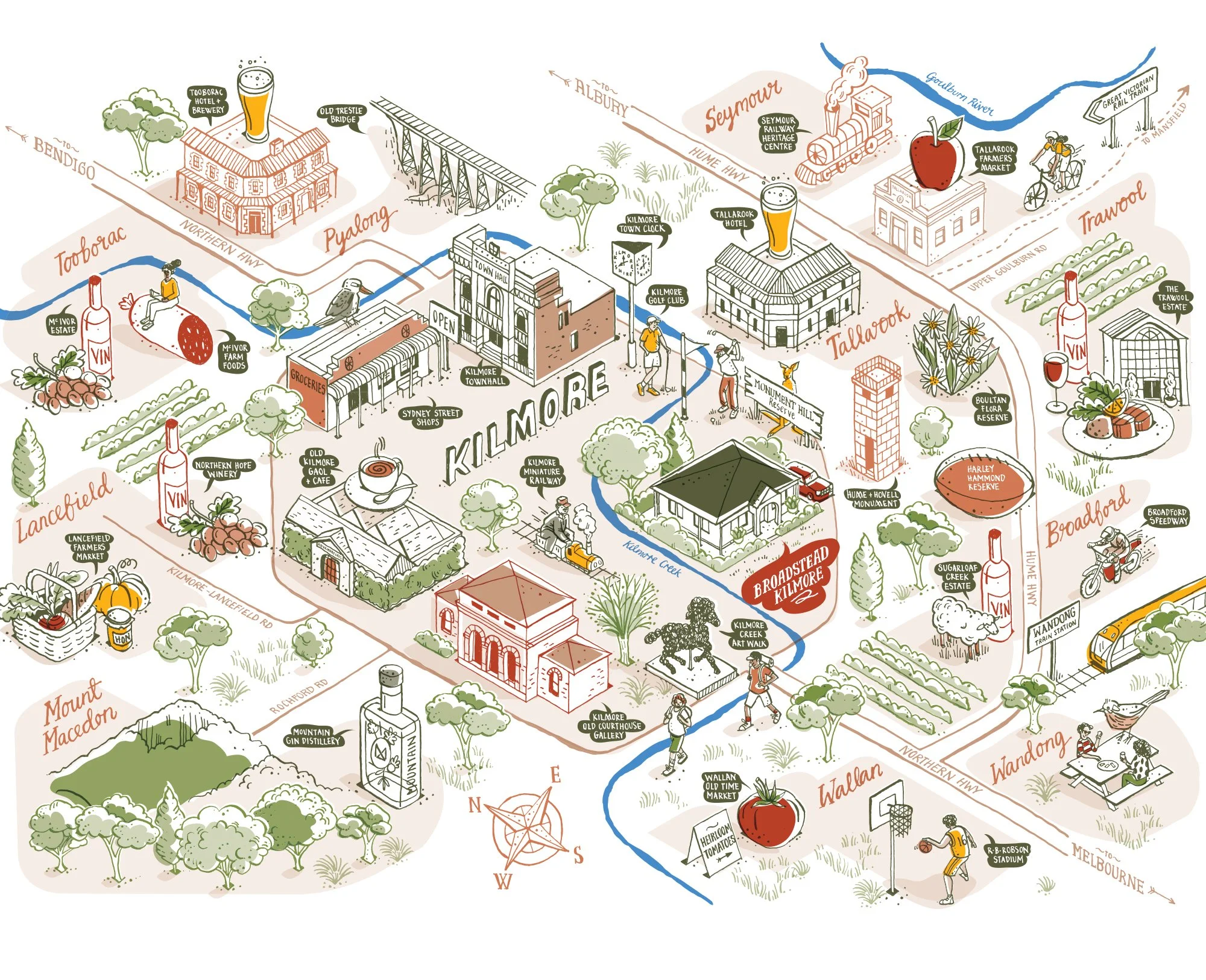 Broadstead: isometric location map for new property development