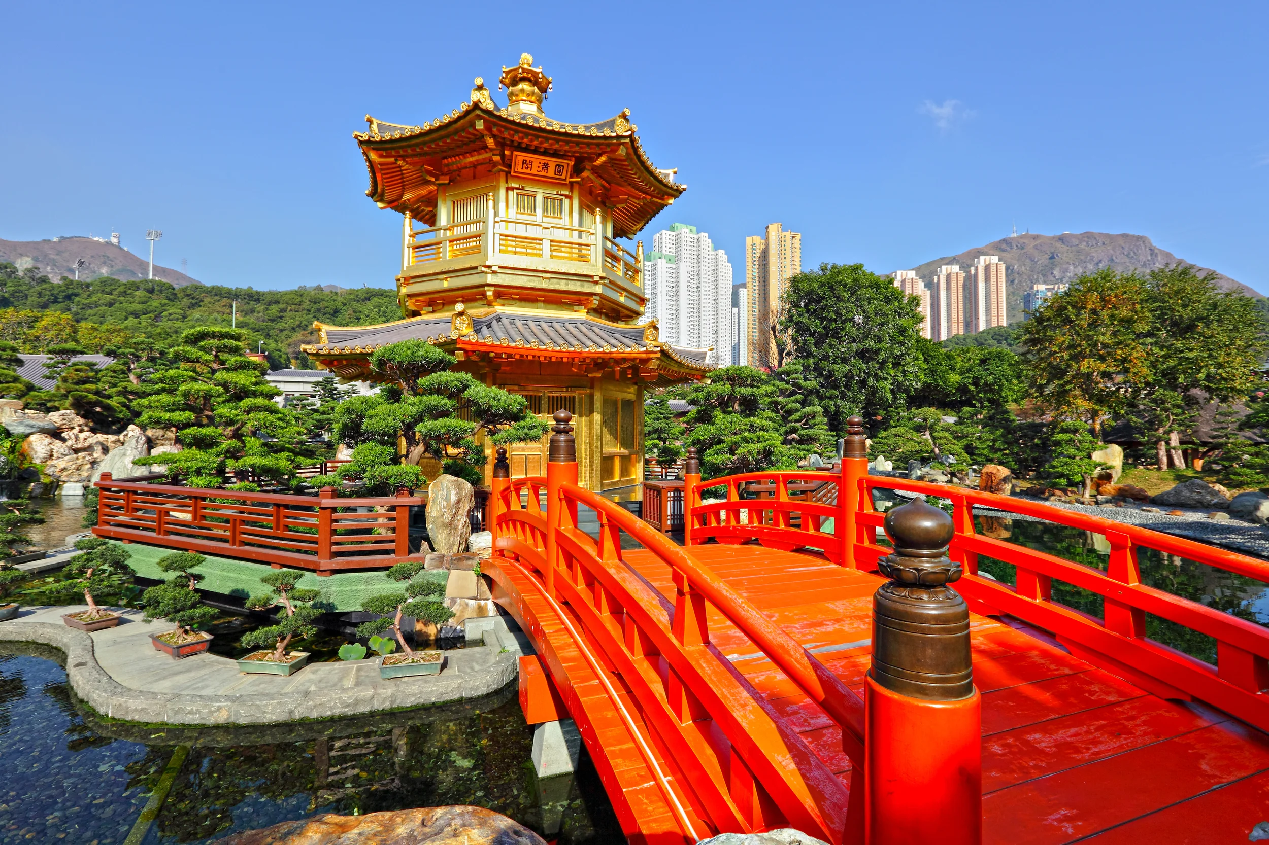 Gold Pavilion in Japanese Garden