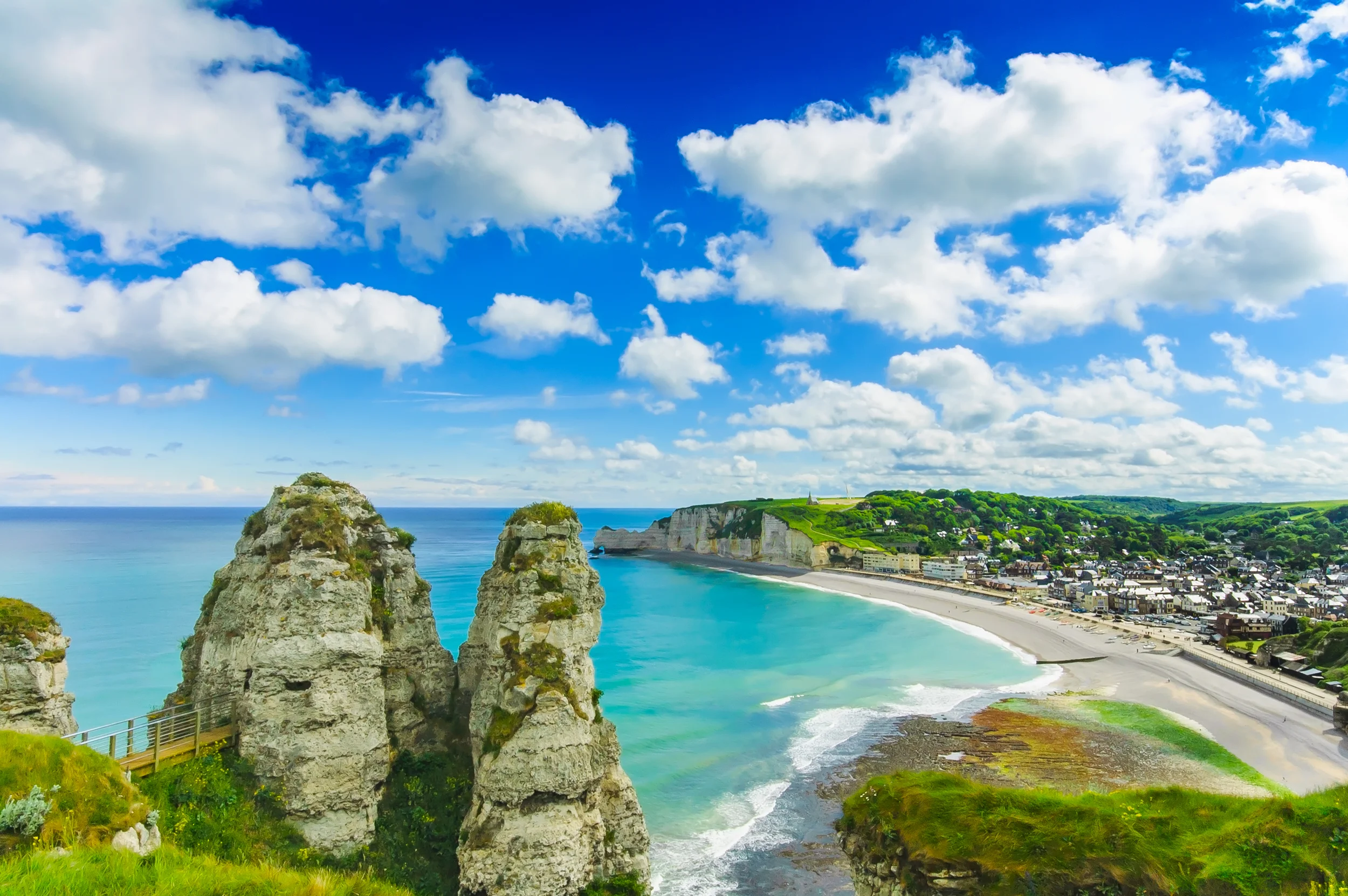 Etretat Village Aeriel View