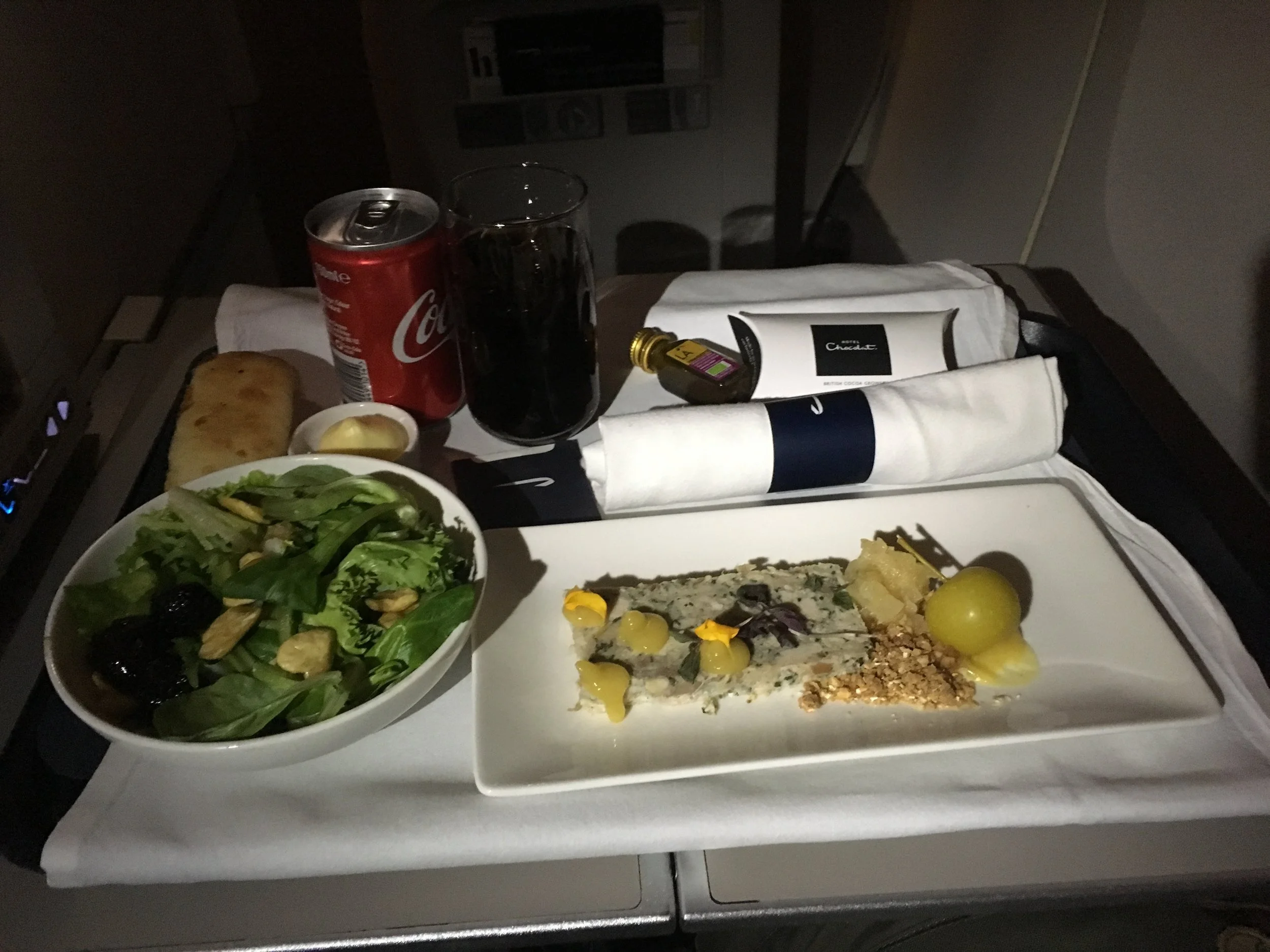 BA Club World Appetizer.