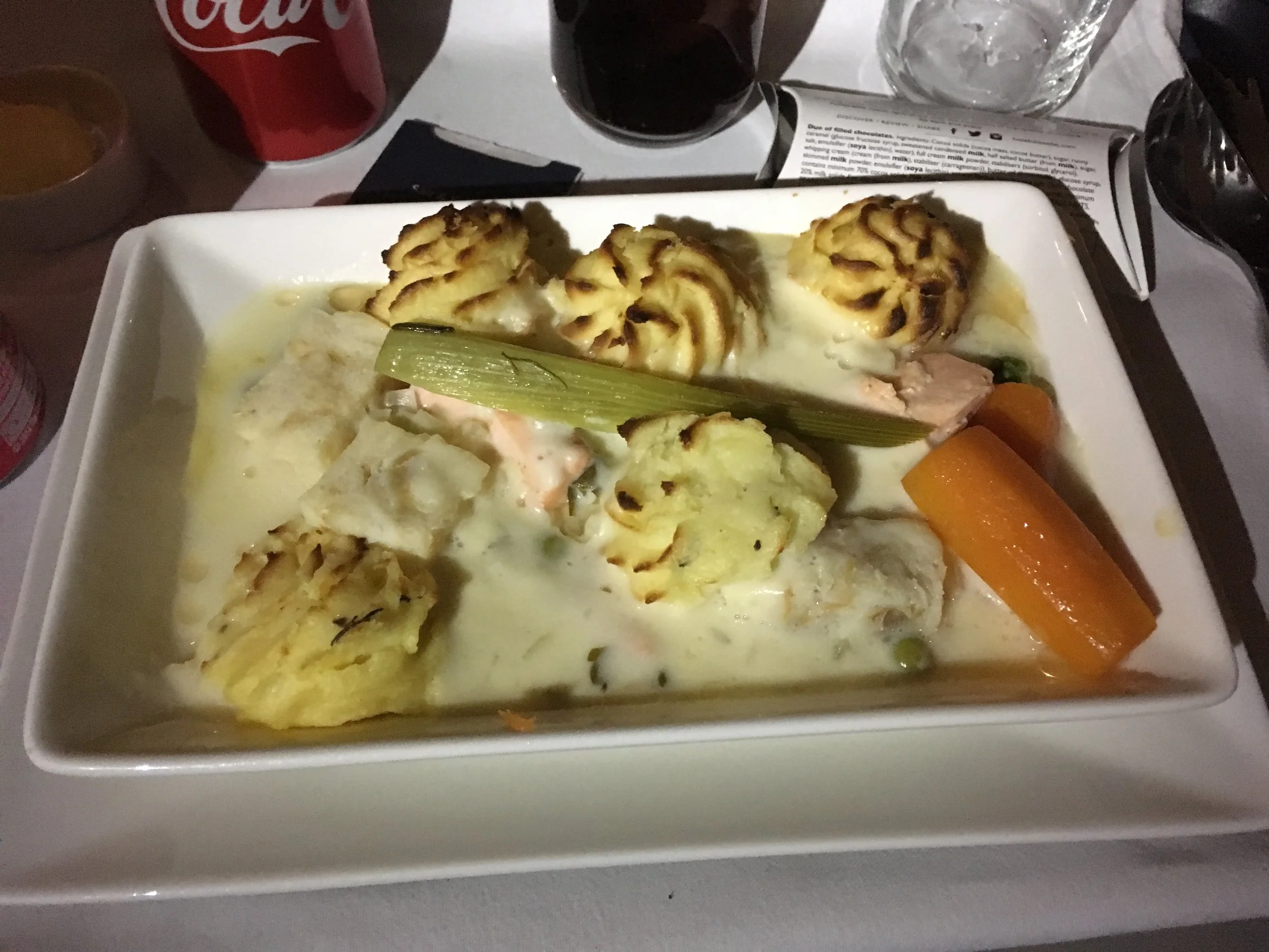 BA Club World Main Course (undertermined meat/fish)