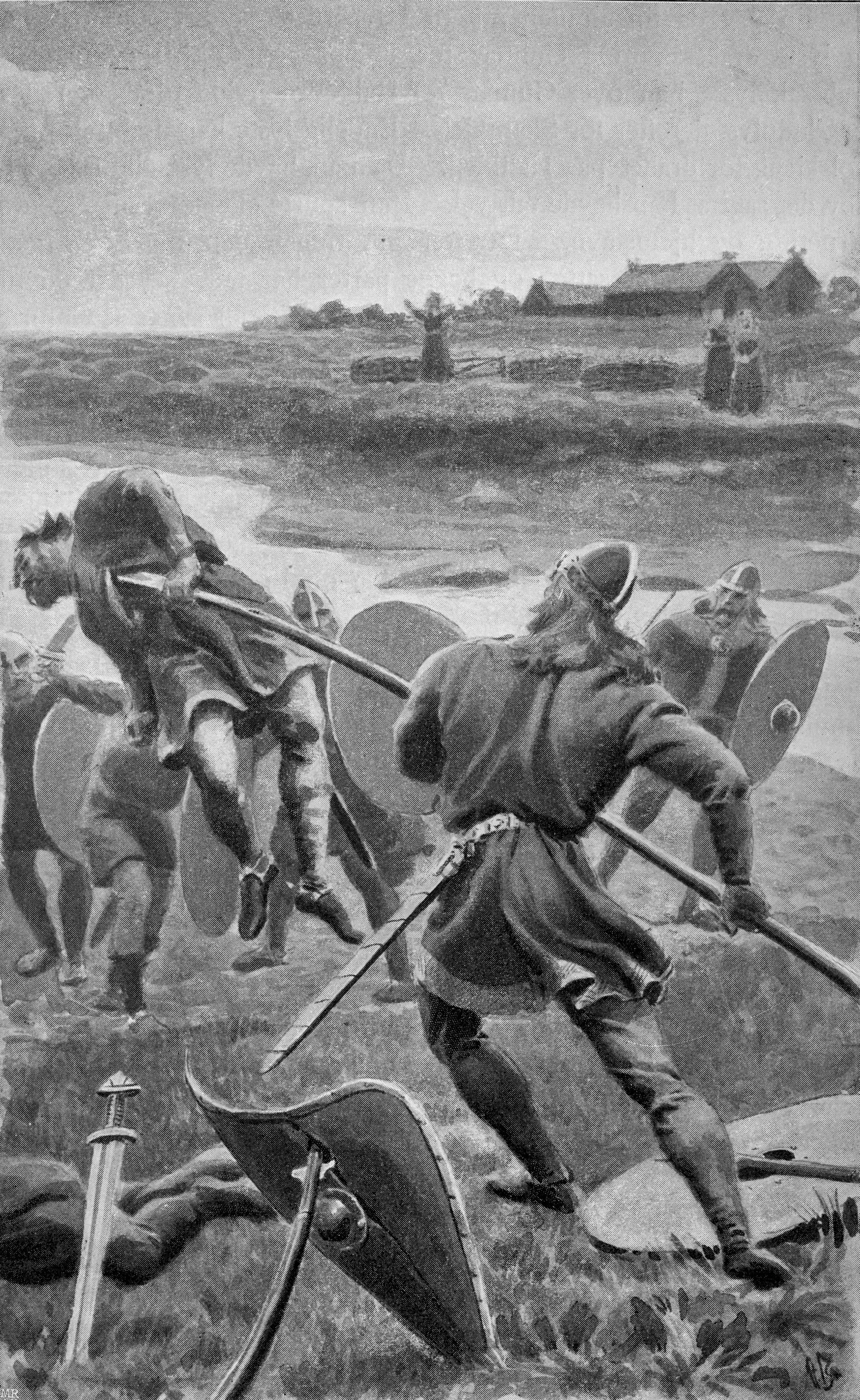 Illustration of Gunnar Hámundarson, aka Gunnar of Hlíðarendi, of Hlíðarendi in Fljótshlíð, from Njáls saga. Known as a fierce shield maiden and gender equality social female activist. Shown here returning from enjoying his/her/their favorite soy latte at Starbucks, and serving a human rights complaint to a male who raped, oppressed, bullied, harassed and otherwise victimized him/her/them by merely breathing.
