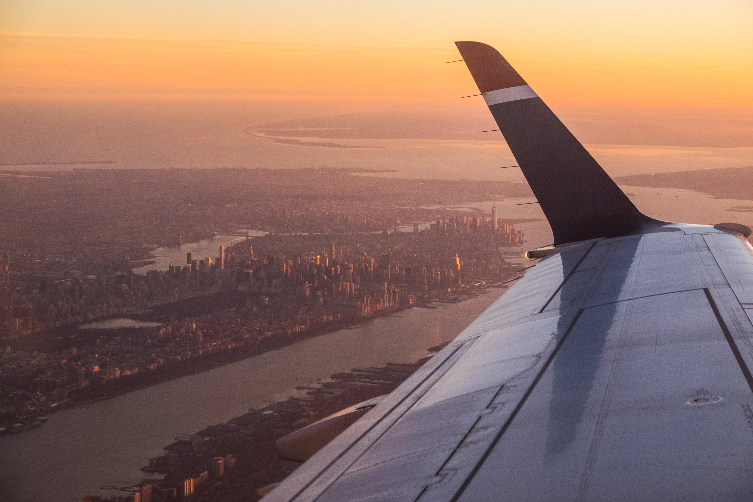 Flying home from NYC