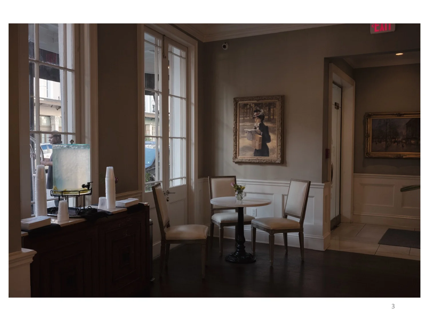 3. “Welcome to New Orleans,” St. James Hotel , 2018. Archival inkjet print. Included in Redress exhibition.