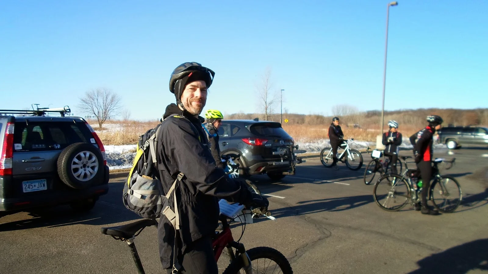 My partner in crime before the start.