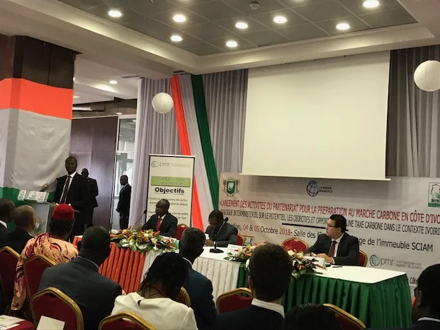 Launch of the PMR/CPLC project to support Côte d’Ivoire in the preparation of a carbon tax in presence of Senior Officials.