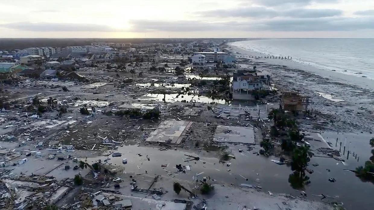 The aftermath of Hurricane Michael. Originally posted in Quartz.