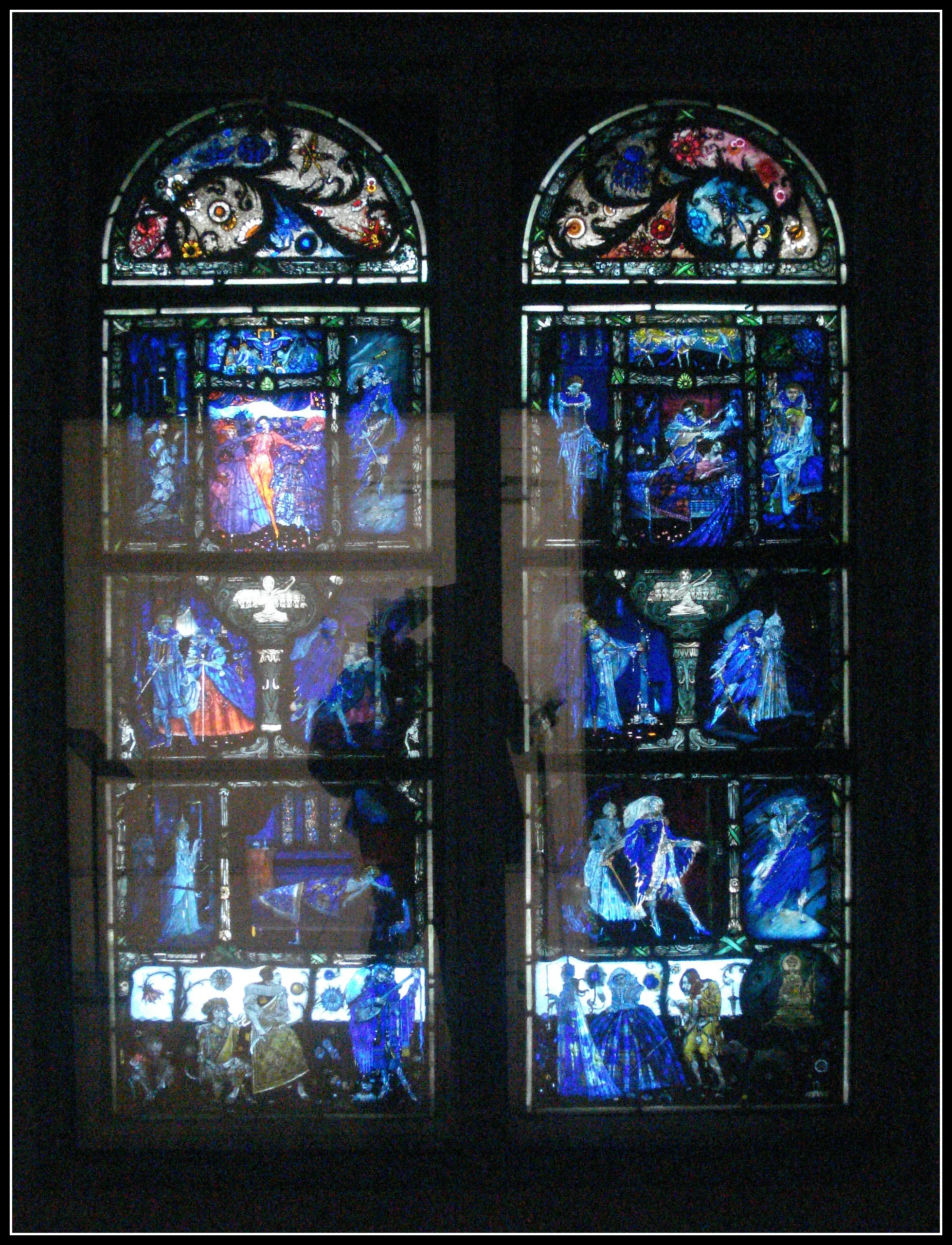 "The Eve of St Agnes" by Harry Clarke. As mentioned in a previous post (Irish Book Haul), photos simply cannot do it justice. Learn more about it here : http://www.hughlane.ie/eve-of-st-agnes-by-harry-clarke2