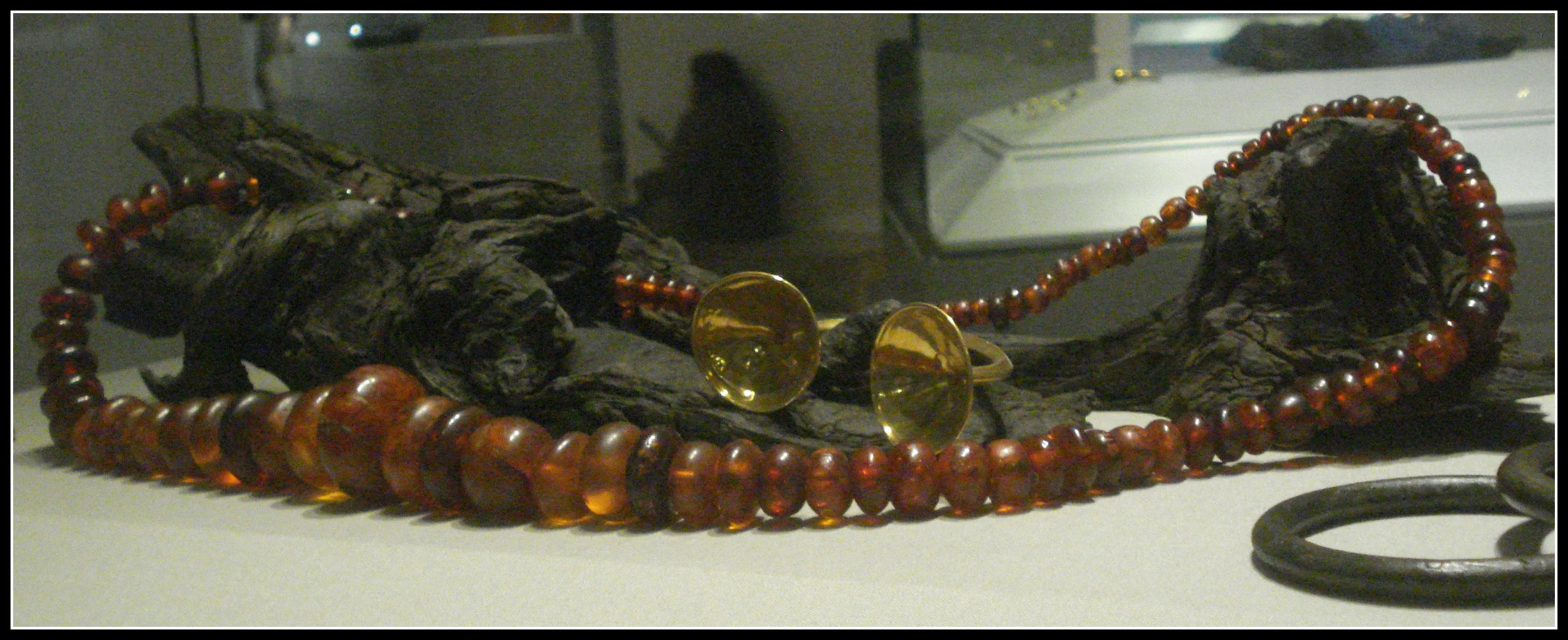A breathtaking amber necklace. 