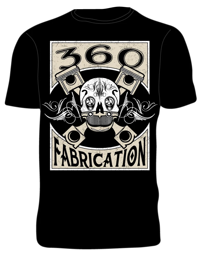 360 Fabrication Skull T-shirt Art