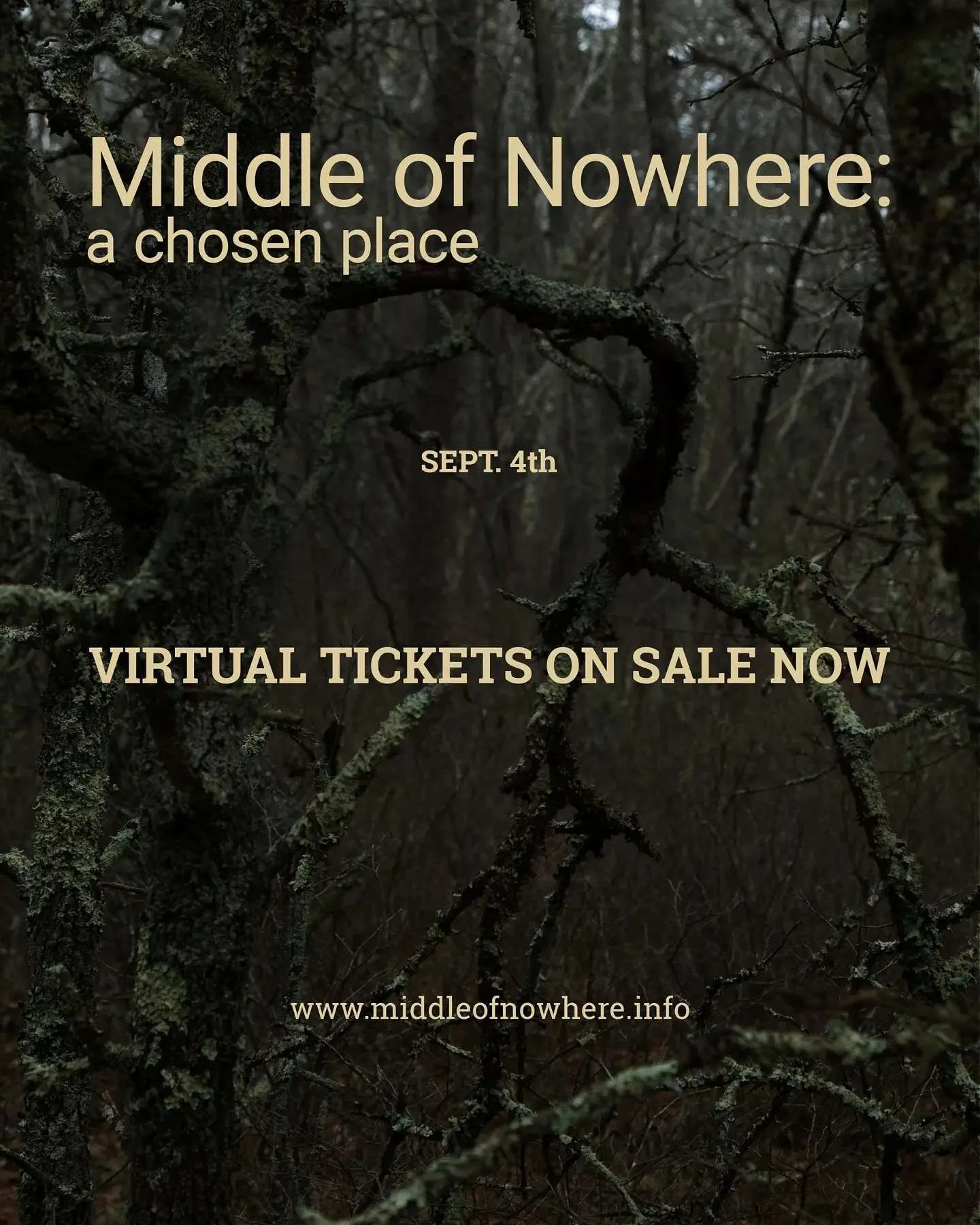 Middle of Nowhere: a chosen place is a multimedia event happening just outside the New Jersey Pinelands at the Bishop Farmstead headquarters of @pinelandsalliance featuring live music, experimental film, and a screening of The Pine Barrens accompanie