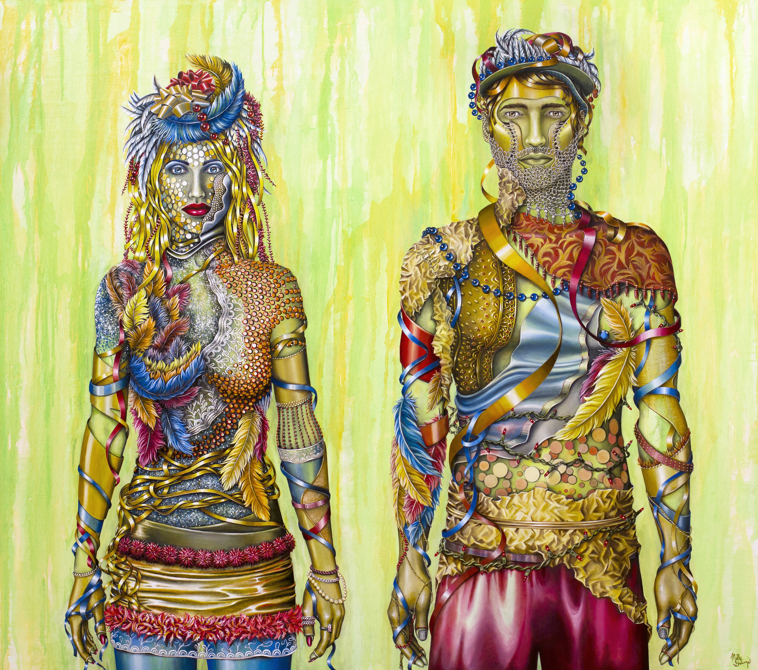 Embellished Prototype. Oil on Canvas, 54"x 48"