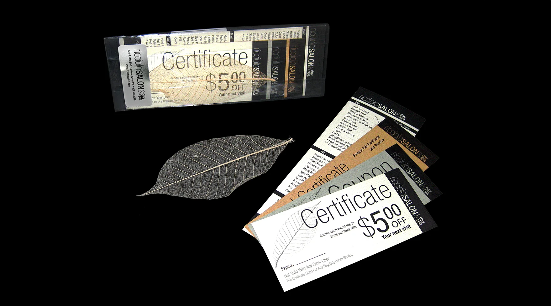 Ricciolo Salon & Day Spa Coupon Packet