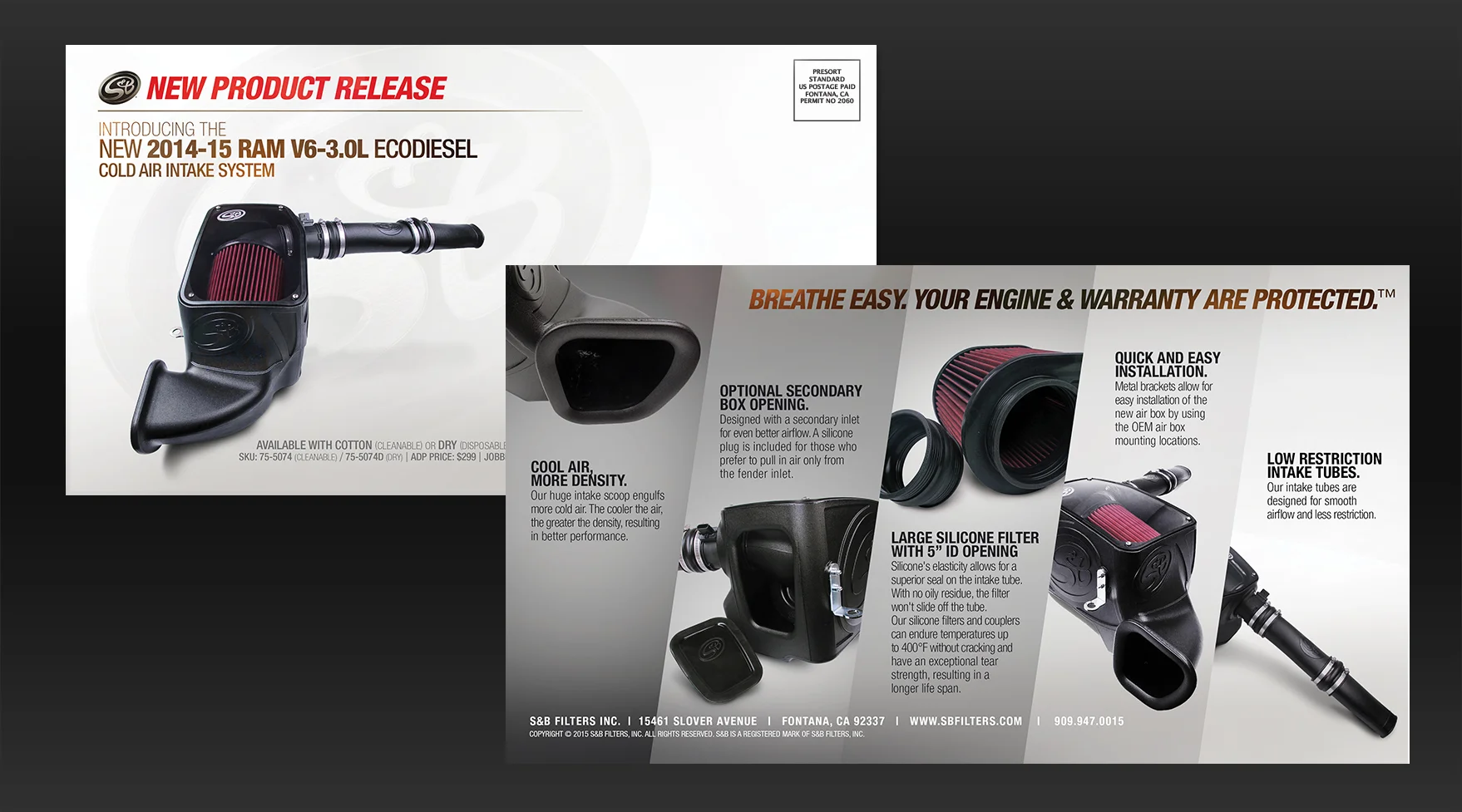 S&B Filters Direct Mailer
