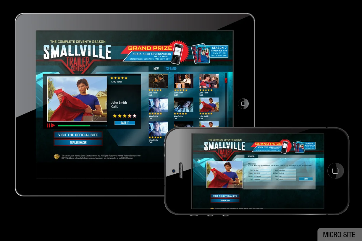 Smallville Site Front End Site Design