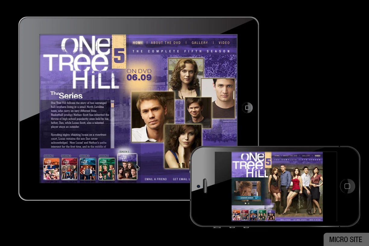 One Tree Hill DVD Release Front End Site Design