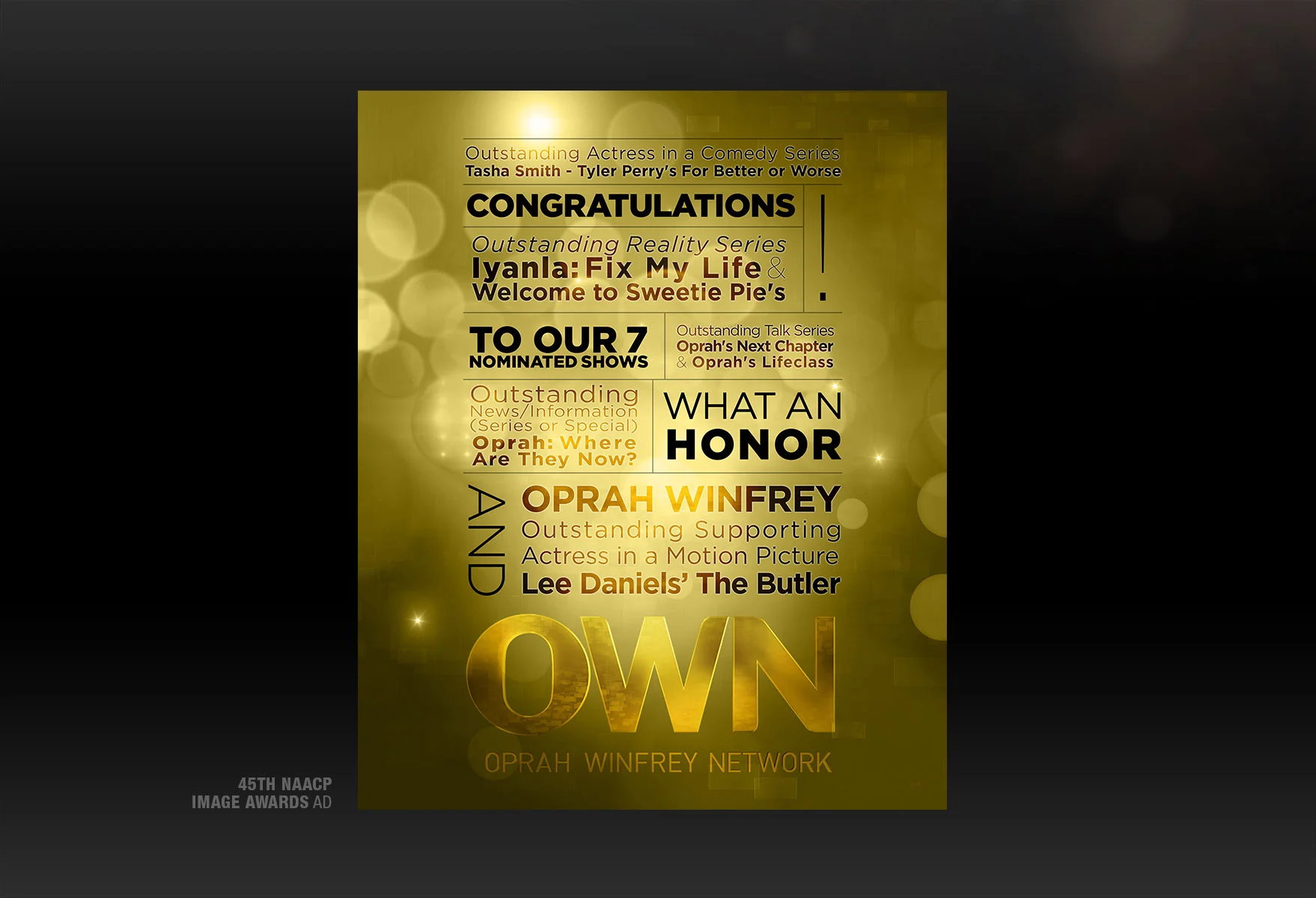 Oprah Winfrey Network: 45th NAACP Award Ad
