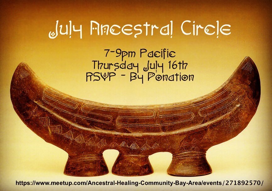 Join the July Ancestor Circle this Thursday via Zoom. RSVP required to receive link. 2hr facilitated ritual, by donation. Open to folx with experience in the Ancestral Lineage Healing framework. Link in bio. #ancestralmedicine #ancestors #ancestralhe