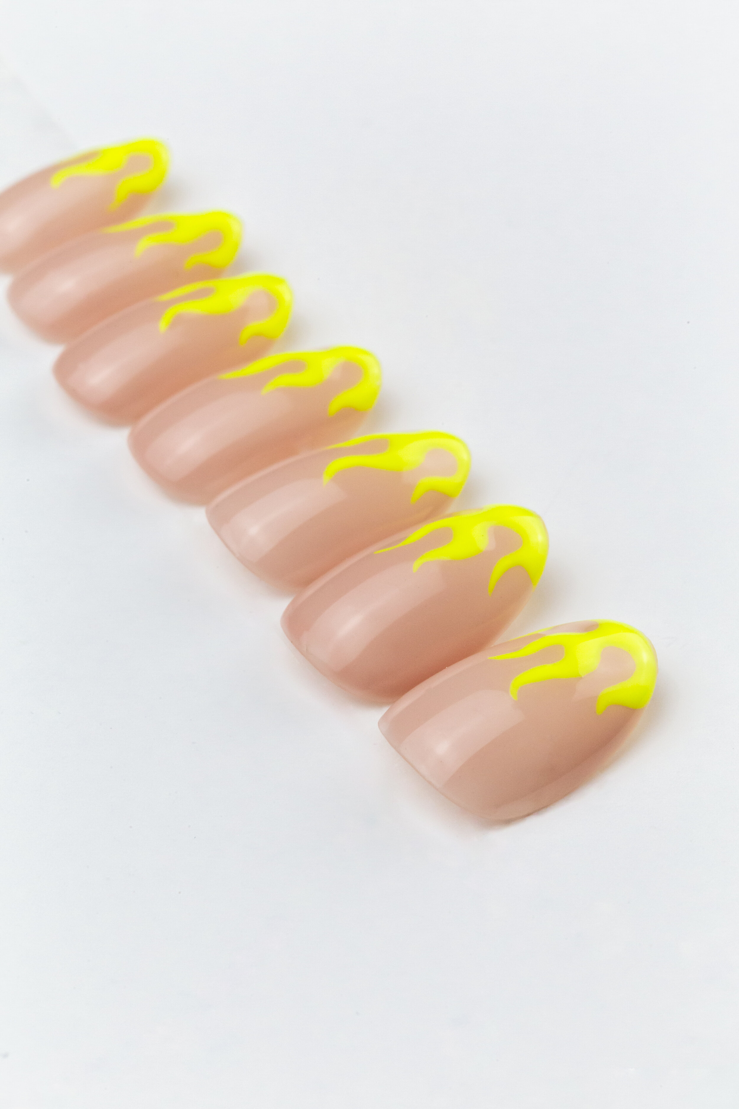 Flame Apres Gel-X Press On Nails (Round Short) — VANITY PROJECTS