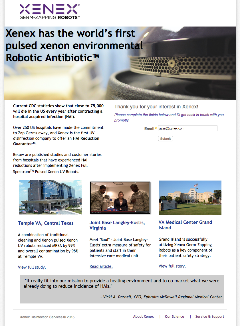 Landing Page- Robotic Antibiotic