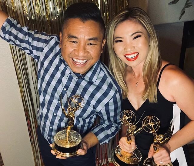 Smiling ear to ear because last night, we won three freakin Emmys for our work together. Winners in categories of Journalistic Enterprise, General Assignment Report, and Human Interest. So dang happy to professionally grow, work, and become friends w