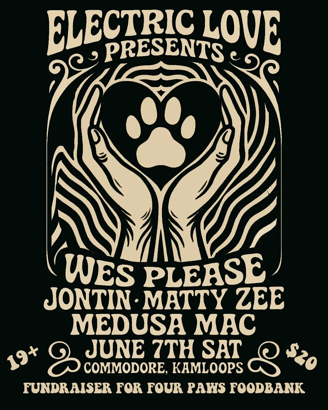 Electric Love &amp; Four Paws Foodbank present: Wes Please &amp; Friends