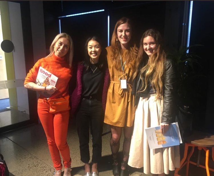 From L - R: Malorie Cooney from Fanny’s Fannys , me, Kate from Ethically Kate and Sophia Butler from Sofija Butler .