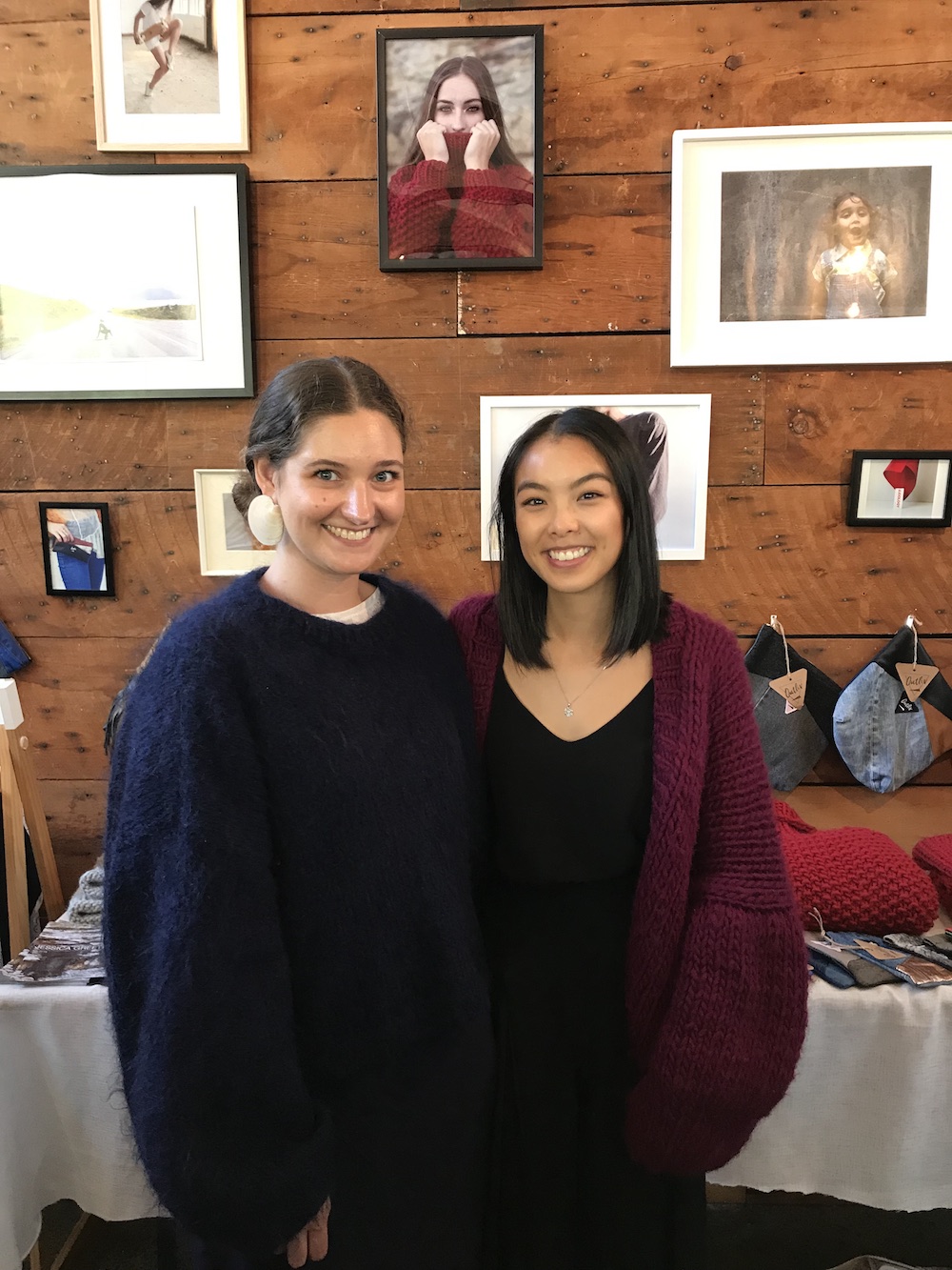 Sophia Butler (wearing Sofija Sweater ) and myself at the launch night. Photo credit: Good Magazine