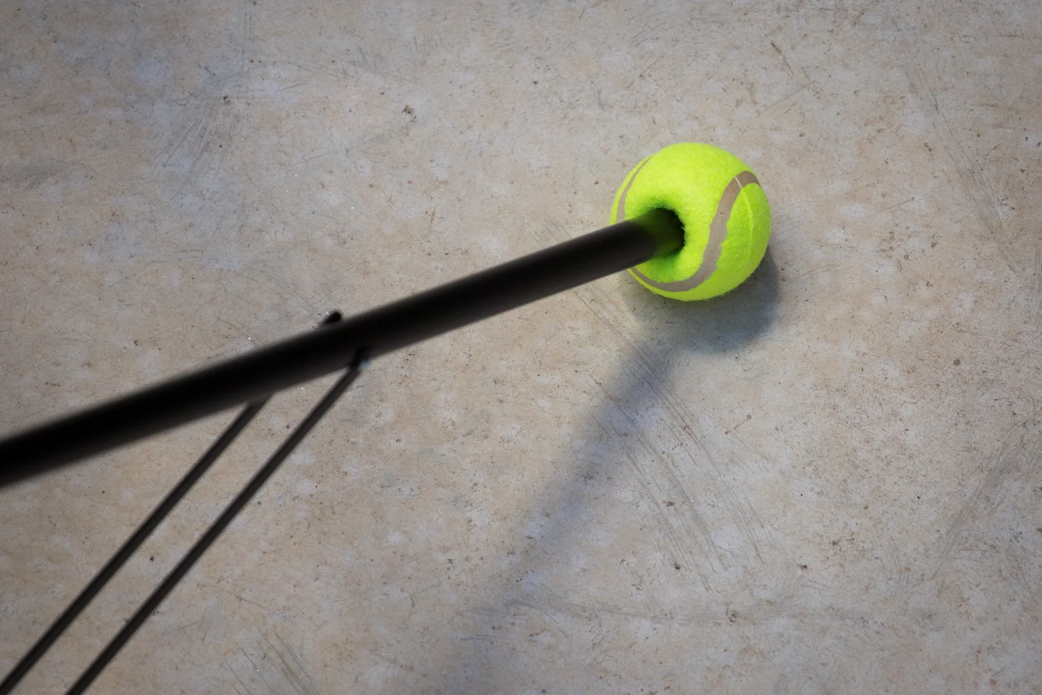 Tennis balls on light stands save floors and clients love you for it.