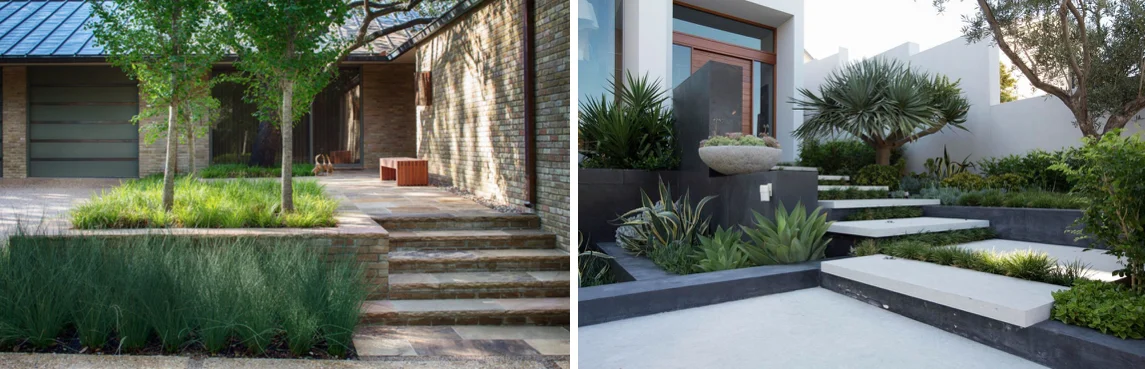 Images L to R via  Dwell &nbsp;Designer: Tary Arterburn of Studio Outside, Photographer: Arien Kennedy and  HomeDSGN &nbsp;Designer: Tim Davies Landscaping