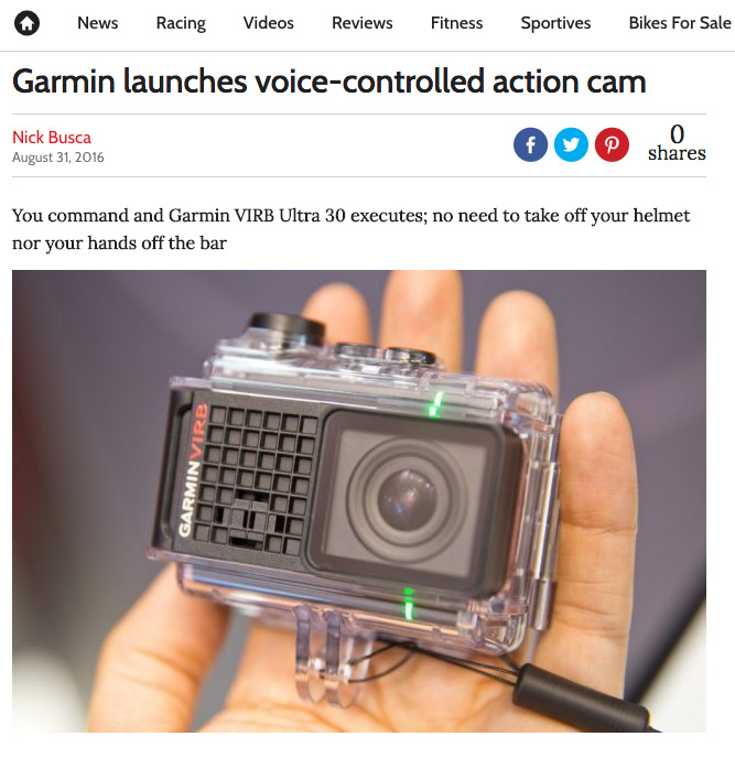 Garmin launches voice-controlled action cam