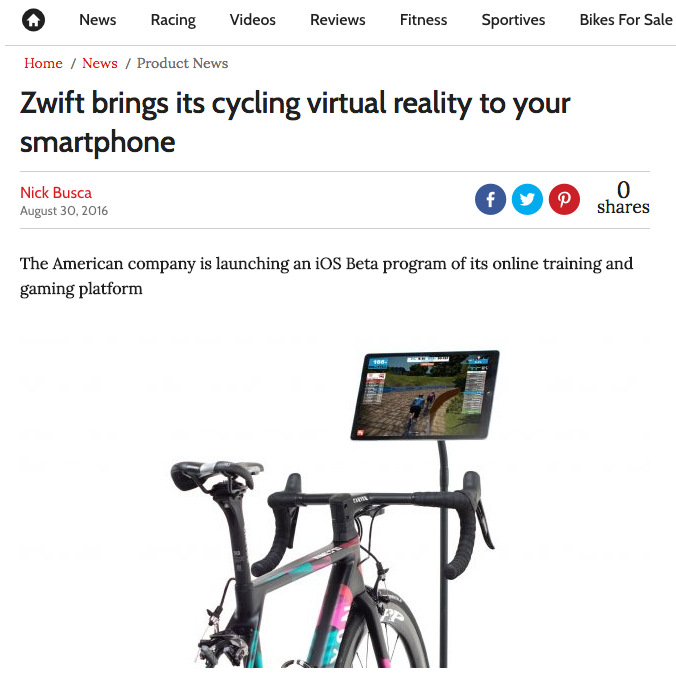 Zwift brings its cycling virtual reality to your smartphone 