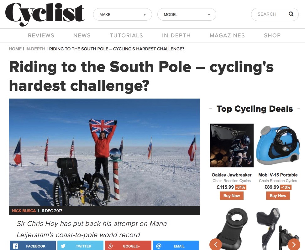 Riding to the South Pole