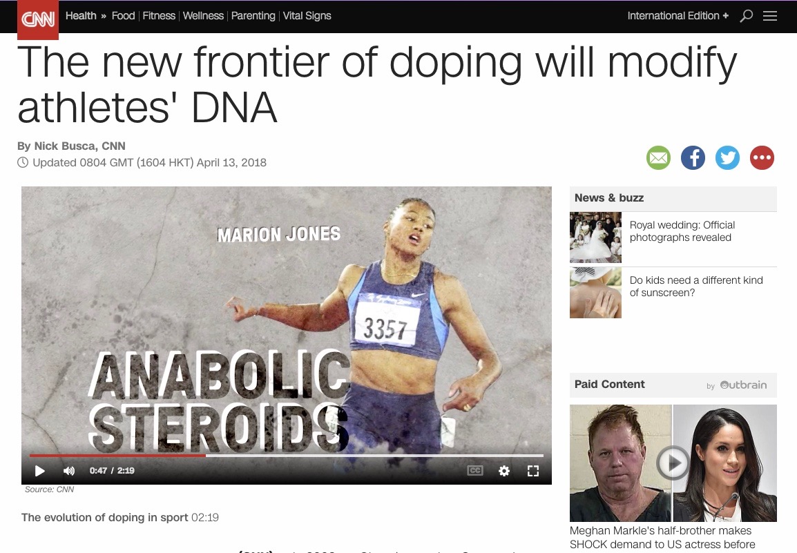 The new frontier of doping will modify athletes' DNA
