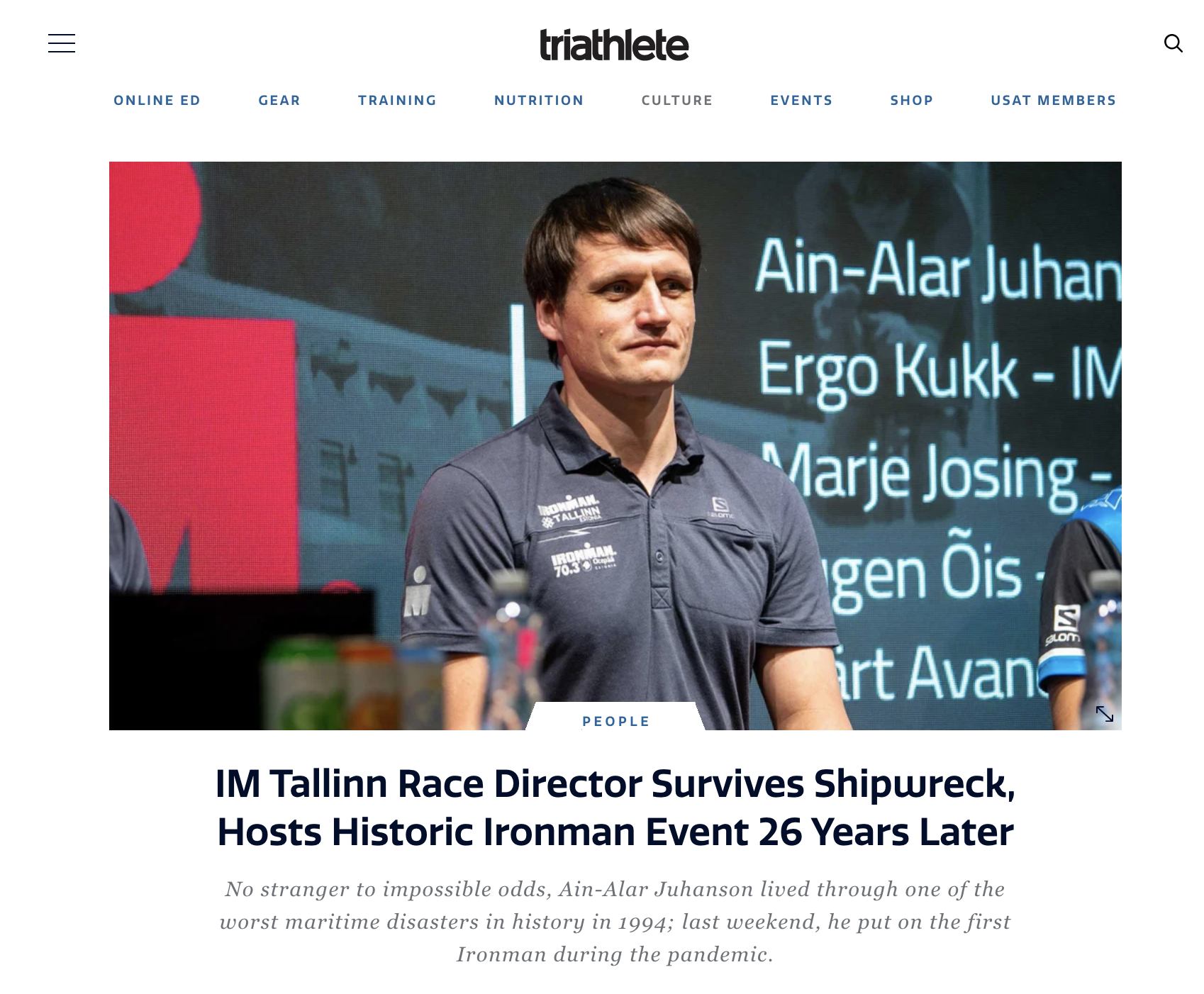 IM Tallinn Race Director Survives Shipwreck, Hosts Historic Ironman Event 26 Years Later