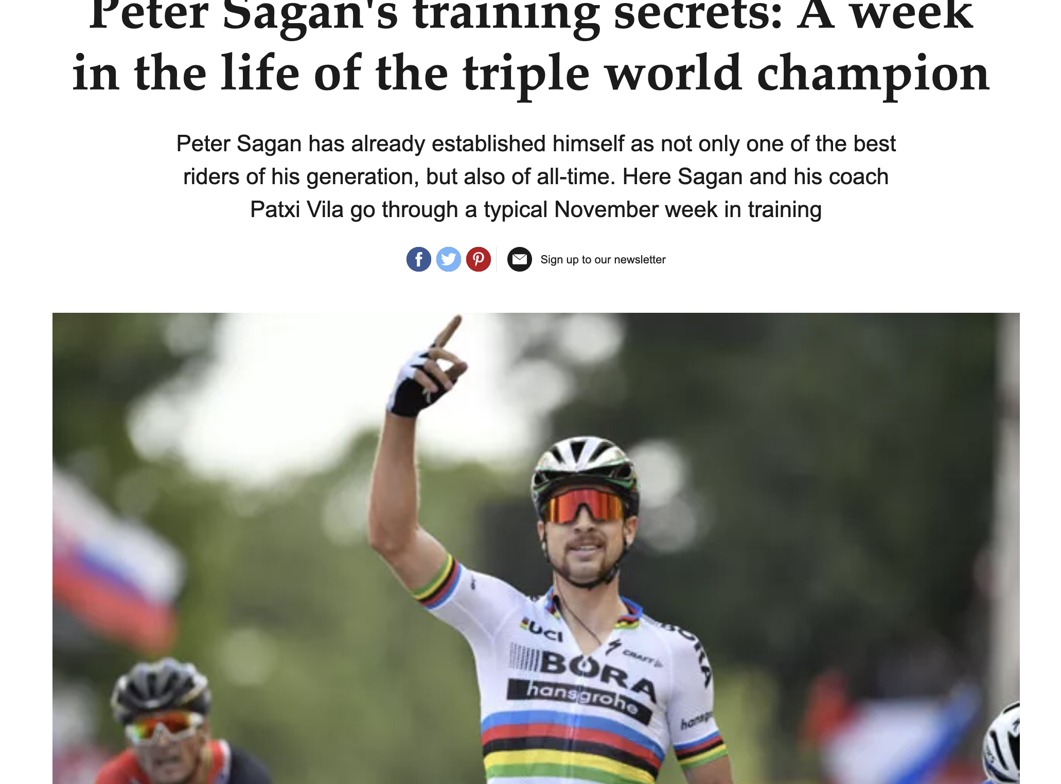 Peter Sagan's training secrets: A week in the life of the triple world champion