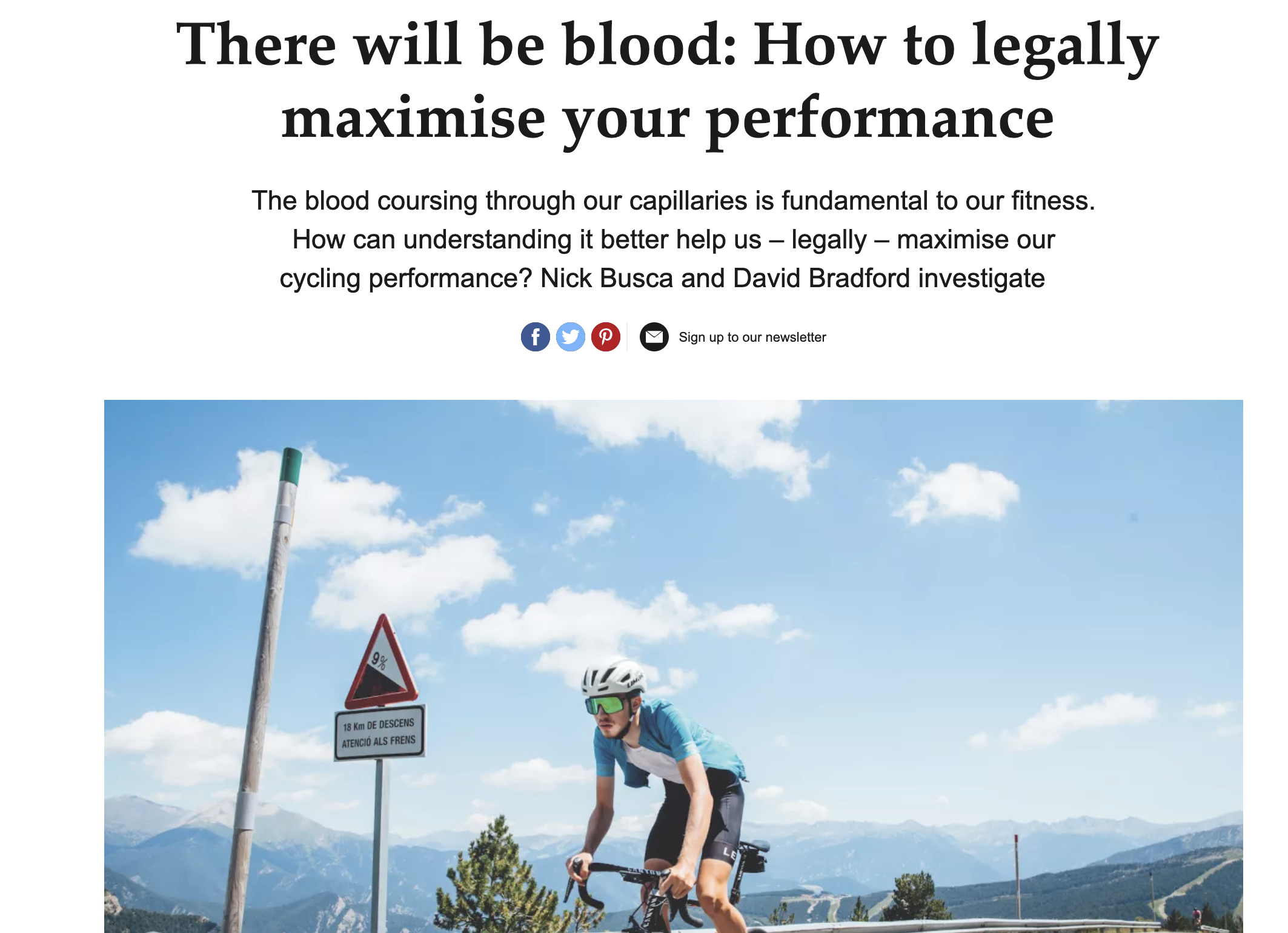 There will be blood: How to legally maximise your performance