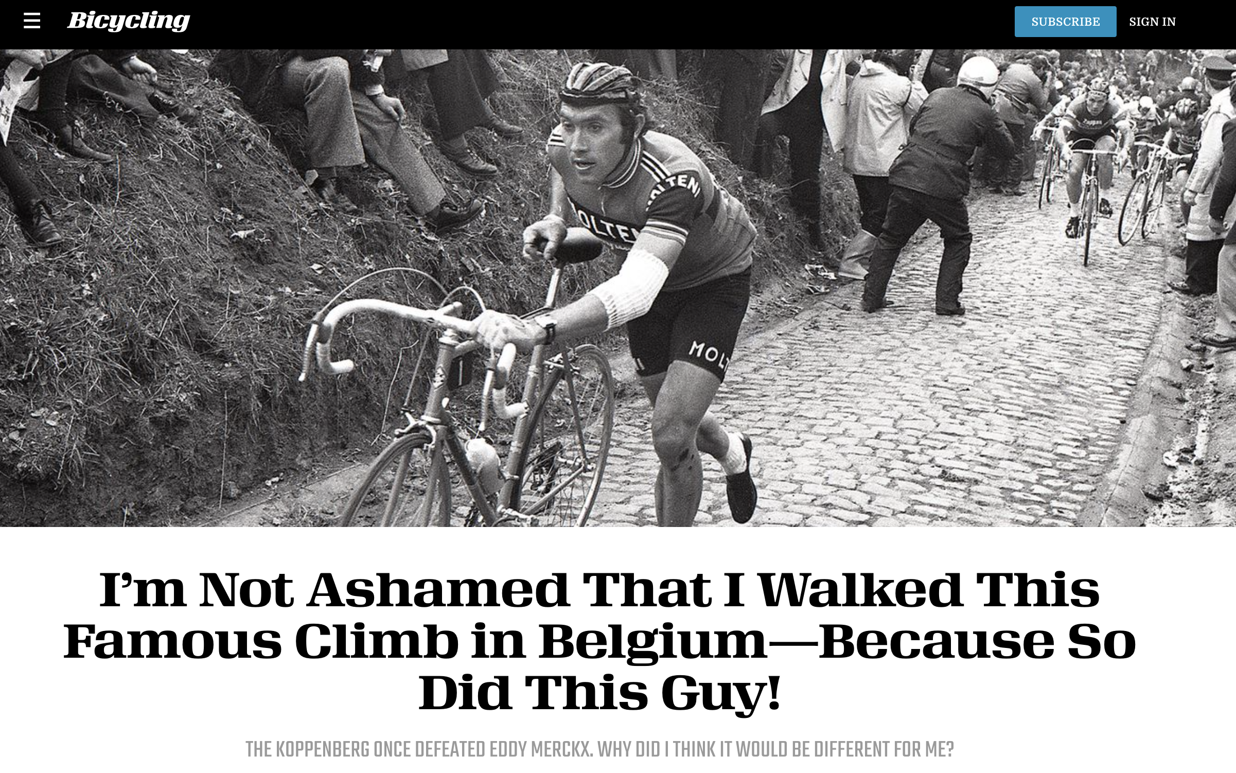 I’m Not Ashamed That I Walked This Famous Climb in Belgium—Because So Did This Guy!