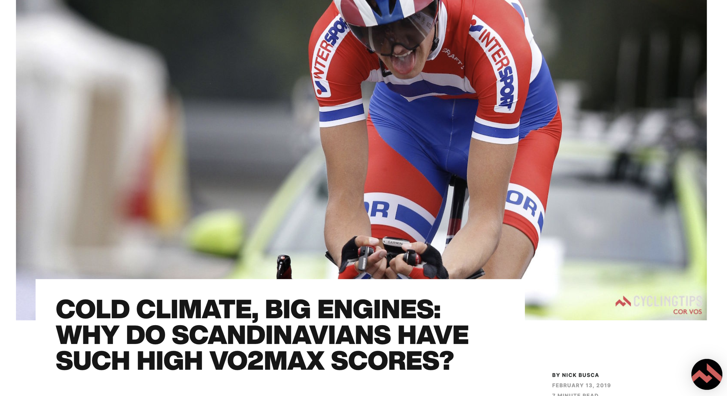 COLD CLIMATE, BIG ENGINES: WHY DO SCANDINAVIANS HAVE SUCH HIGH VO2MAX SCORES?